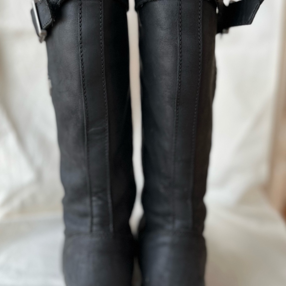 Harley Davidson Tall Leather Lace Up Boots Size 8 1/2 - Picture 6 of 8